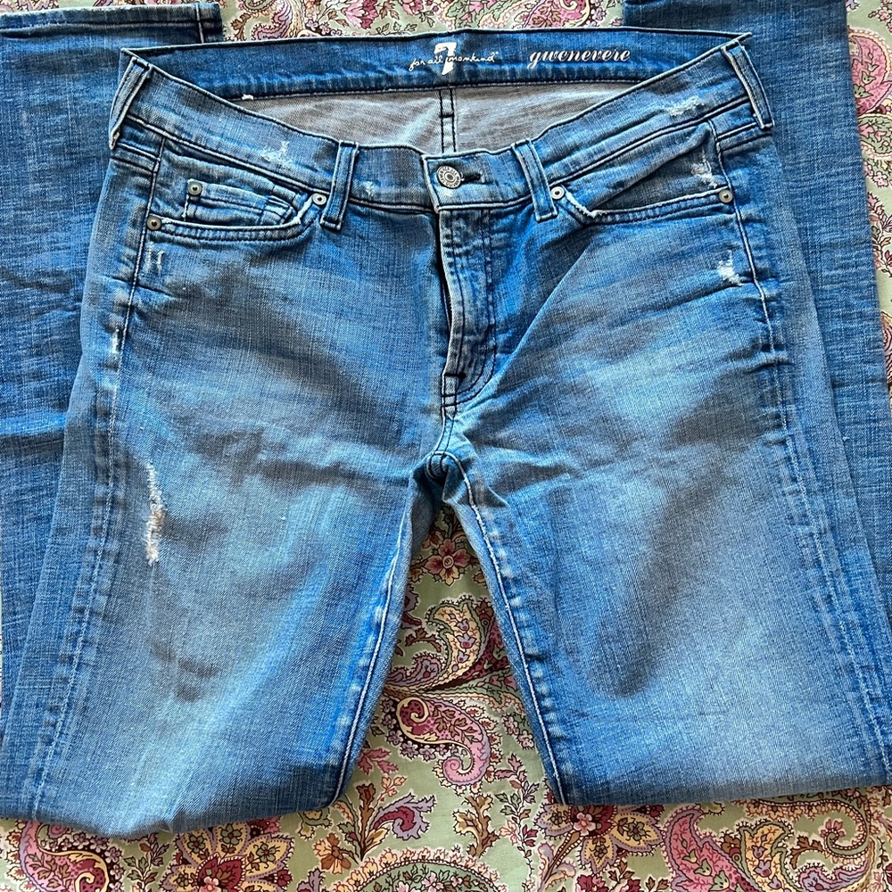 7 for all mankind ripped jeans